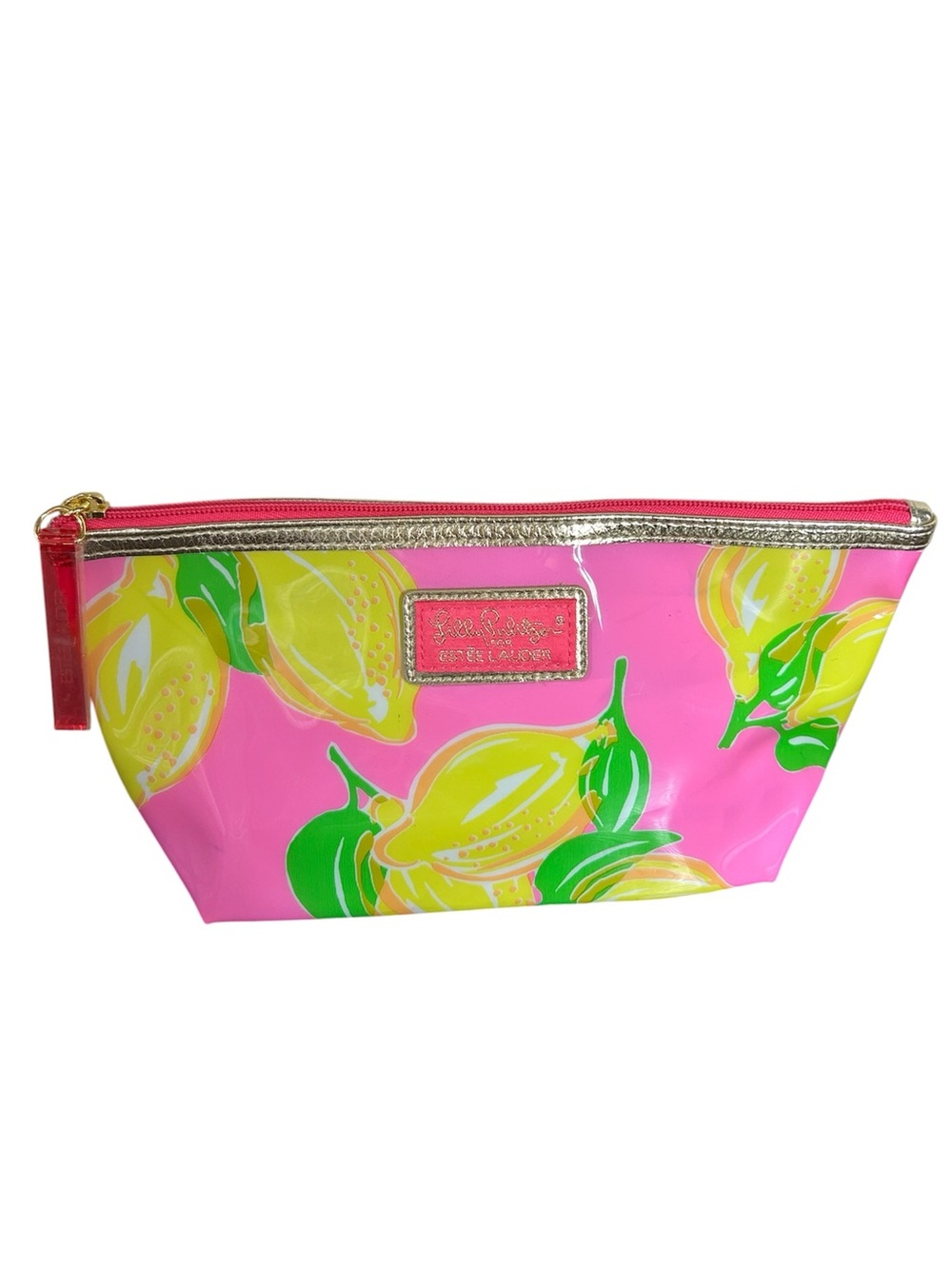 Lilly Pulitzer For Estée Lauder Pink Lemon-Print Cosmetic Pouch Novelty Chic